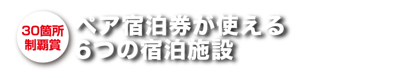 ペア宿泊券が使える6つの宿泊施設